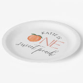 Assiettes En Carton Plates d'anniversaire d'une pêche douce (Angle)