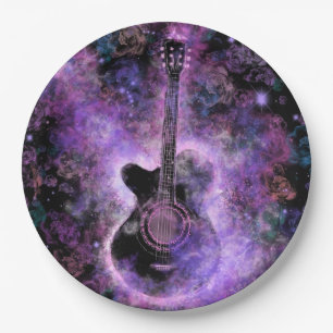 Assiettes En Carton Plates de papier de guitare Music Party