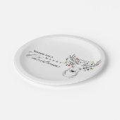 Assiettes En Carton Plates de papier de Noël pour cerfs (Angle)