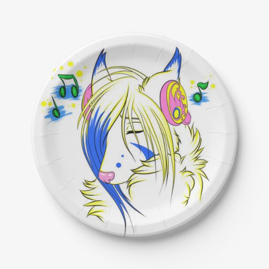 Assiettes En Carton Plates-formes de musique (Devant)