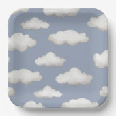 Assiettes En Carton Plates-formes | Plaques de fête nuageuse (Recto)