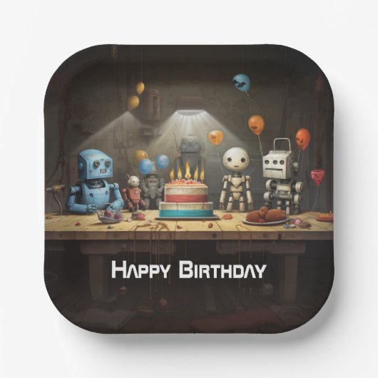 Assiettes En Carton Plates papier pour fête d'anniversaire amusante po (Recto)