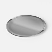 Assiettes En Carton Platinum Silver Shine Personnalisé (Angle)