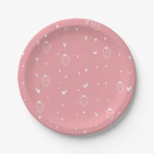 Plato de papel Cute Fresi `placas de papel