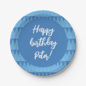 Assiettes En Carton Plato de papel personalizable cumpleaños (Devant)
