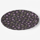 Assiettes En Carton Plato de papel Violetas y flores silvestres (Angle)