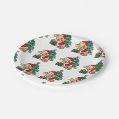 Assiettes En Carton Plats adorables de chien de Noël (Angle)