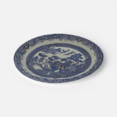 Assiettes En Carton Plats bleus ronds de saule faits de papier :  7 (Angle)