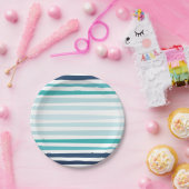 Assiettes En Carton Plats côtiers de partie de rayure (Fête)