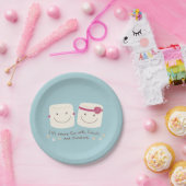 Assiettes En Carton Plats d'amis de guimauve d'amusement de S'more de (Fête)