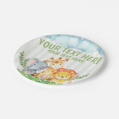 Assiettes En Carton Plats d'animal de zoo de jungle de safari (Angle)