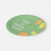 Assiettes En Carton Plats d'anniversaire de fruit mignon de tranche (Angle)