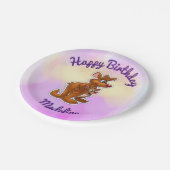 Assiettes En Carton plats d'anniversaire de kangourou (Angle)