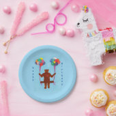 Assiettes En Carton Plats d'anniversaire d'oscillation de ballon (Fête)