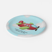 Assiettes En Carton Plats de baby shower d'avion (Angle)