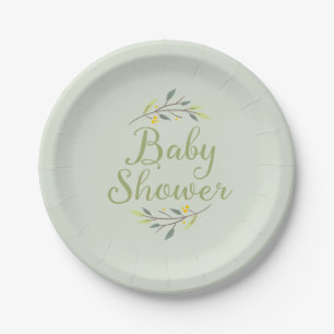 Assiettes En Carton Plats de baby shower de forêt de région boisée