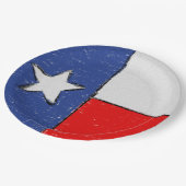 Assiettes En Carton Plats de drapeau du Texas (Angle)