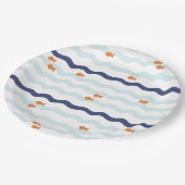 Assiettes En Carton Plats de fête d'anniversaire de poisson rouge (Angle)