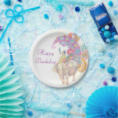 Assiettes En Carton plats de fête d'anniversaire d'éléphant (Fête)