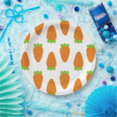 Assiettes En Carton Plats de motif de carotte (Fête)