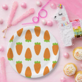 Assiettes En Carton Plats de motif de carotte (Fête)