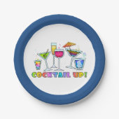 ASSIETTES EN CARTON PLATS DE PAPIER DE COCKTAIL - COCKTAIL VERS LE (Devant)