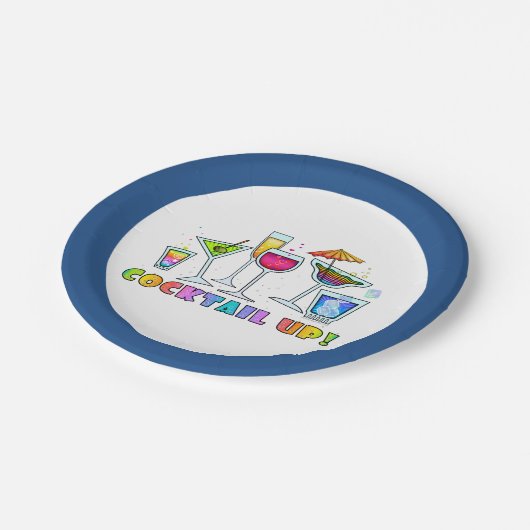 ASSIETTES EN CARTON PLATS DE PAPIER DE COCKTAIL - COCKTAIL VERS LE (Angle)