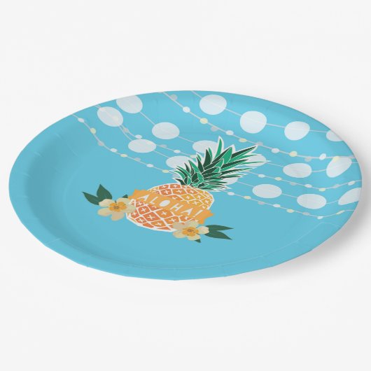 Assiettes En Carton Plats de partie de Luau (Angle)