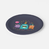 Assiettes En Carton Plats de partie de monstre d'ANNIVERSAIRE de MÂCHE (Angle)