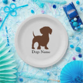 Assiettes En Carton Plats de partie de papier de chien de teckel (Fête)