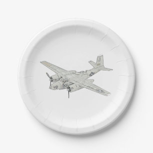 Assiettes En Carton Plats de partie de papier d'envahisseur de Douglas