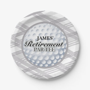 Assiettes En Carton Plats de partie de retraite de golf