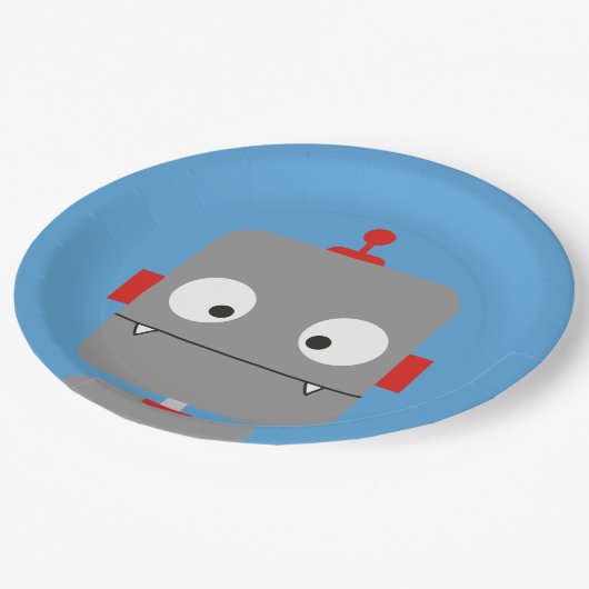 Assiettes En Carton Plats de partie de robots (Angle)