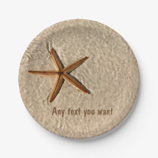 Assiettes En Carton Plats de partie de thème de plage (Devant)