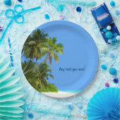 Assiettes En Carton Plats de partie de thème de plage (Fête)