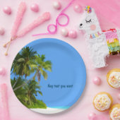 Assiettes En Carton Plats de partie de thème de plage (Fête)