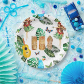 Assiettes En Carton Plats de partie de Tiki (Fête)