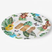 Assiettes En Carton Plats de partie de Tiki (Angle)
