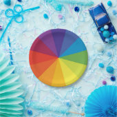 ASSIETTES EN CARTON PLATS DE ROUE DE COULEUR (Fête)