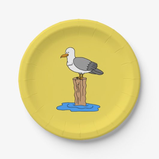 Assiettes En Carton Plats d'été de la plage de Seagull (Devant)