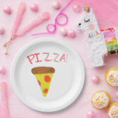 Assiettes En Carton Plats fous de pizza (Fête)