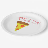 Assiettes En Carton Plats fous de pizza (Angle)