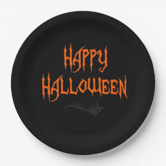 Assiettes En Carton Plats heureux de Halloween