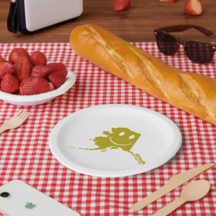 Assiettes En Carton Plats heureux de partie de papier de visage de