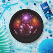 Assiettes En Carton Plats jetables de feux d'artifice (Fête)