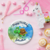 Assiettes En Carton Plats mignons de partie de tortue (Fête)