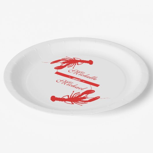 Assiettes En Carton Plats personnalisés d'événement d'ébullition (Angle)