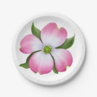 Plats roses de fleur de cornouiller
