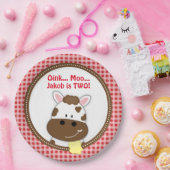 Assiettes En Carton Plats rouges d'anniversaire de basse-cour de (Fête)