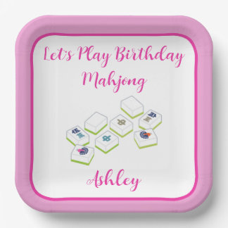 Assiettes En Carton Play Birthday Mahjong PERSONALIZE